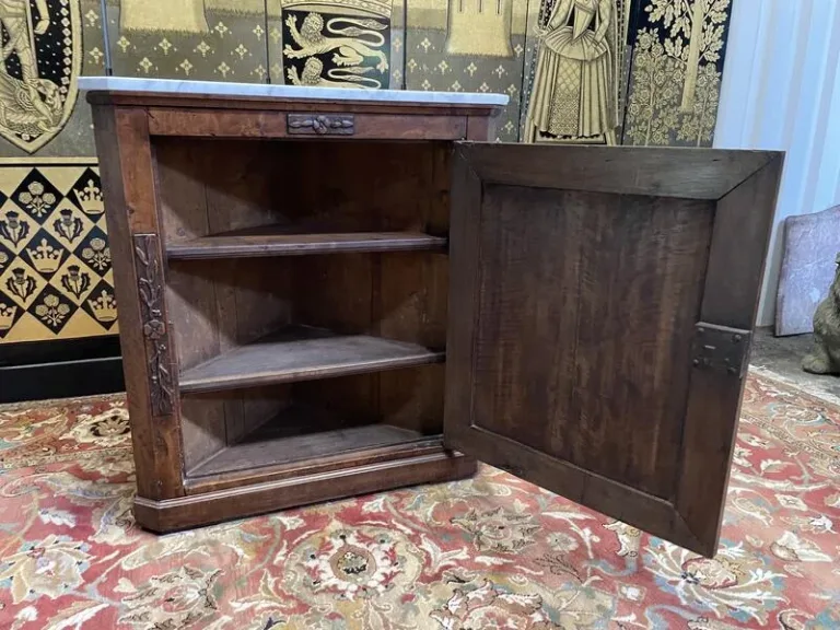 Renaissance style corner cupboard