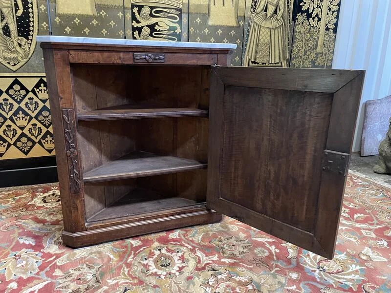 Renaissance style corner cupboard