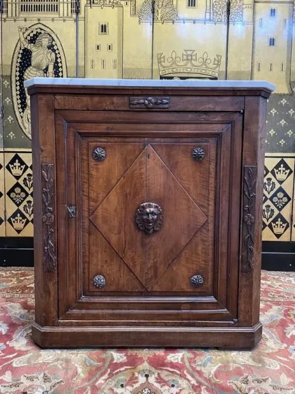 Renaissance style corner cupboard