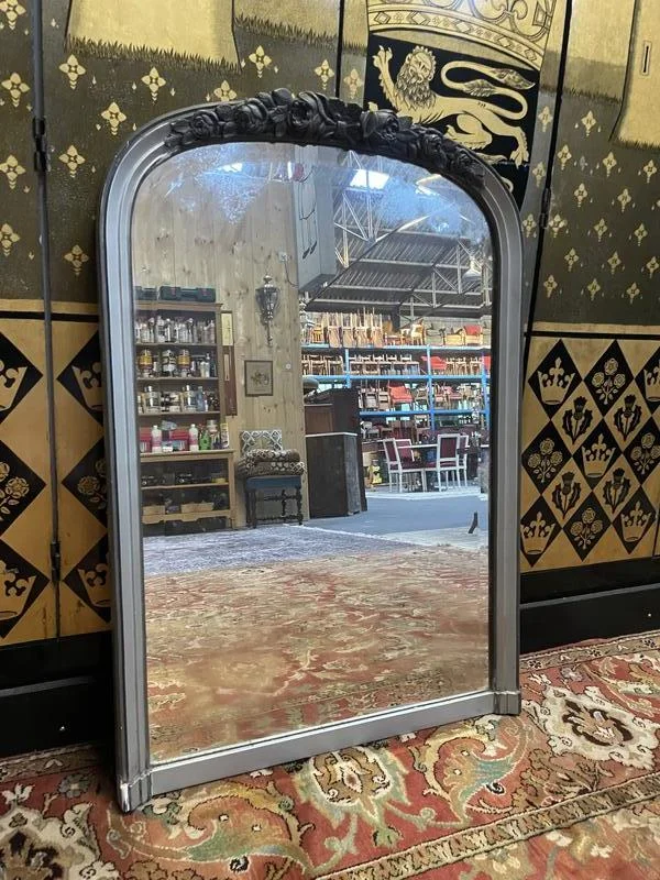 Miroir argenté époque Art Déco