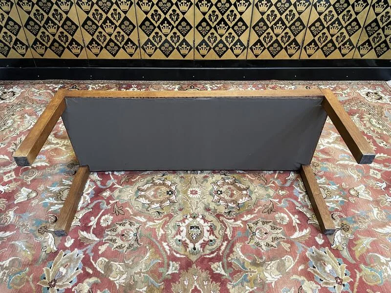 Bench - Solid oak bistro bench 1950
