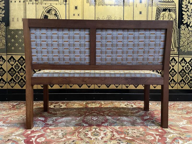 Bench - Solid oak bistro bench 1950