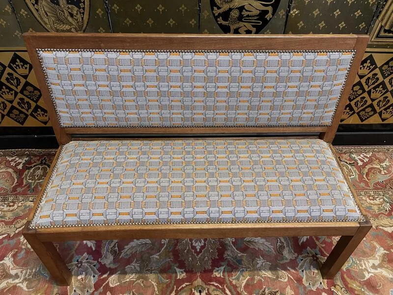 Bench - Solid oak bistro bench 1950