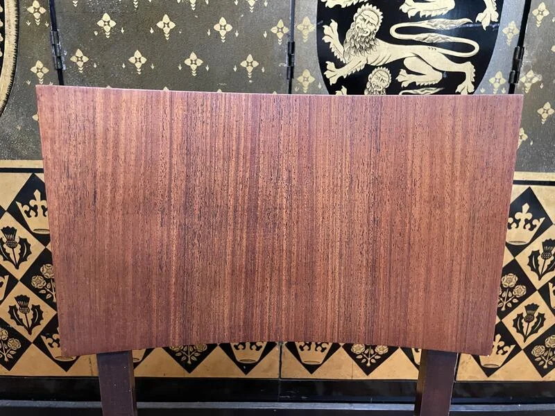 Set of 6 Art Deco chairs - 1950 in mahogany and green skai