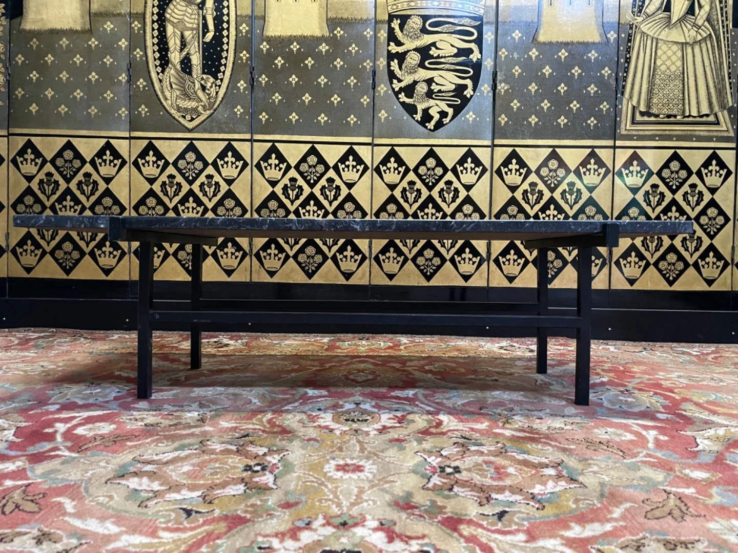 1950/1960 coffee table in iron and marble