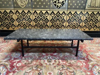 1950/1960 coffee table in iron and marble