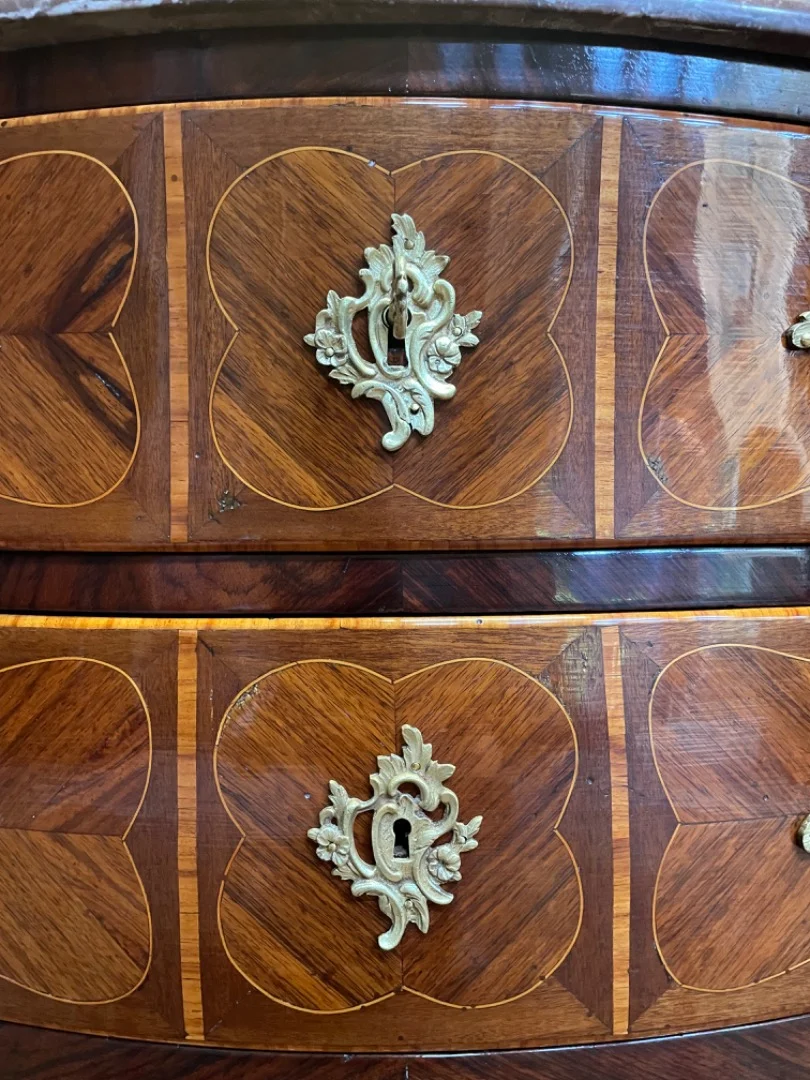 Louis XV style marquetry chest of drawers