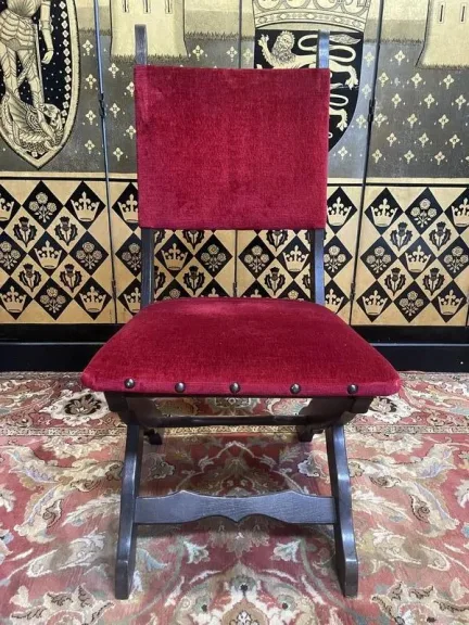 Suite de 6 chaises piètement X chêne