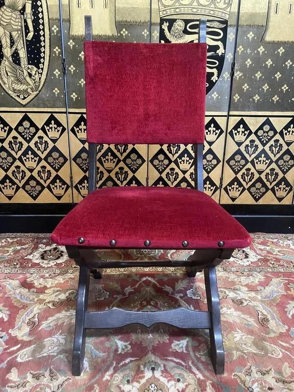 Suite de 6 chaises piètement X chêne