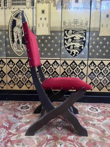 Suite de 6 chaises piètement X chêne