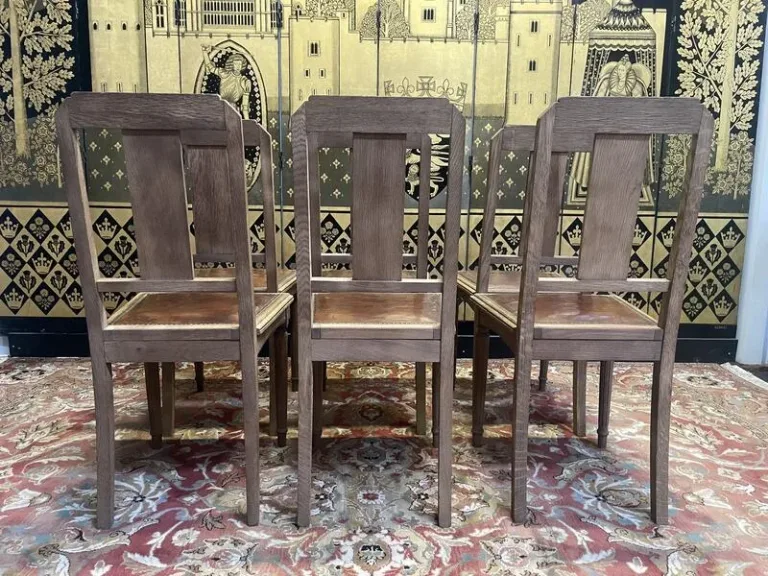 Set of 6 Art Deco chairs