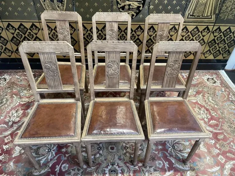 Set of 6 Art Deco chairs