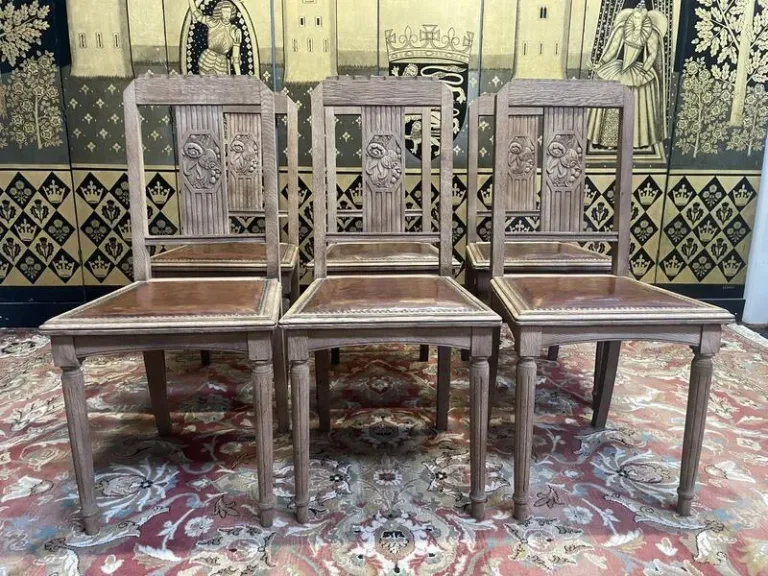 Set of 6 Art Deco chairs