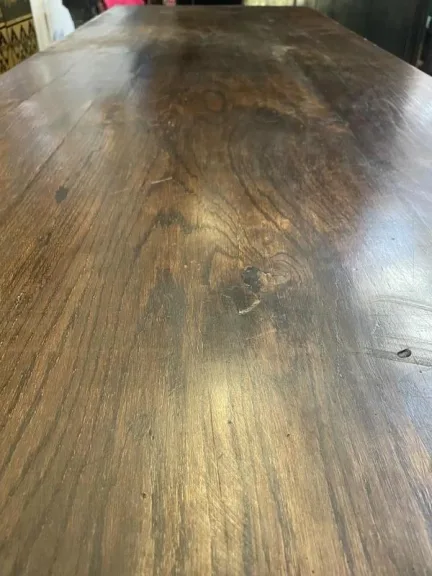 Louis XIII style farmhouse table in solid oak