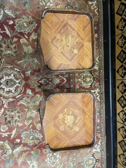 Pair of Louis XV-Transition style bedside tables