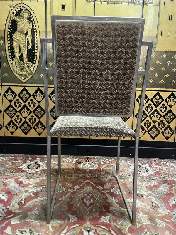 Suite de 6 chaises 1970 Willy Rizzo inox