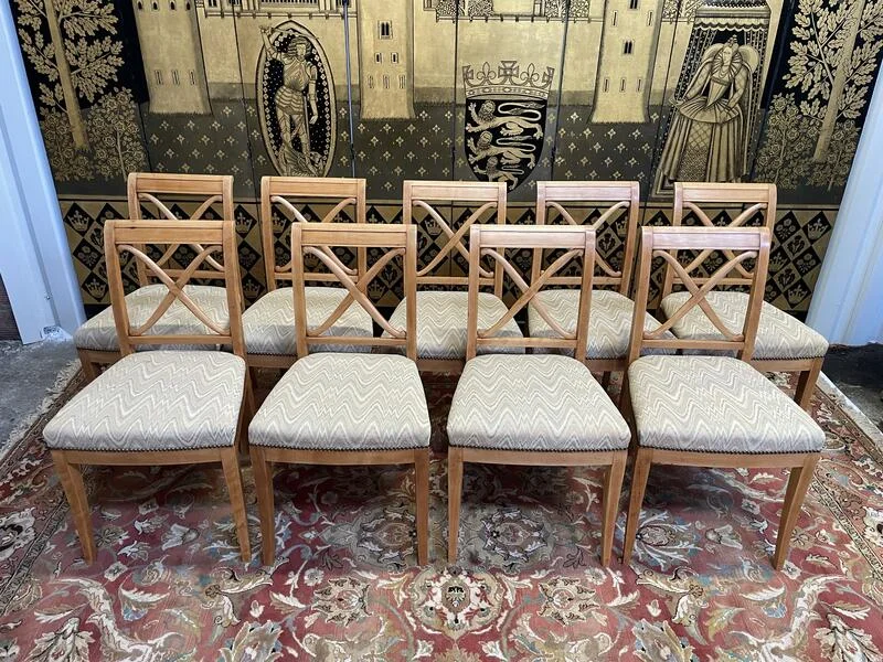 Suite de 9 chaises de style Louis XVI-Directoire