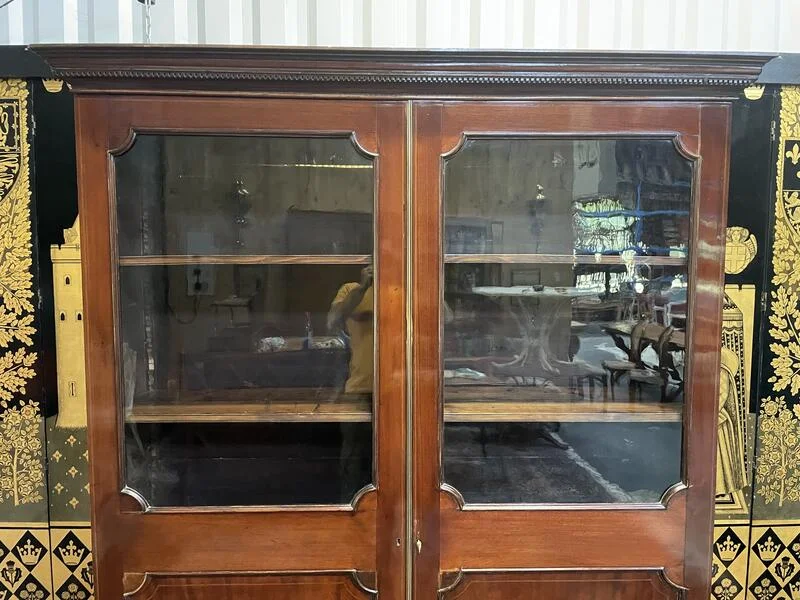 Bibliothèque - Vitrine anglaise en acajou