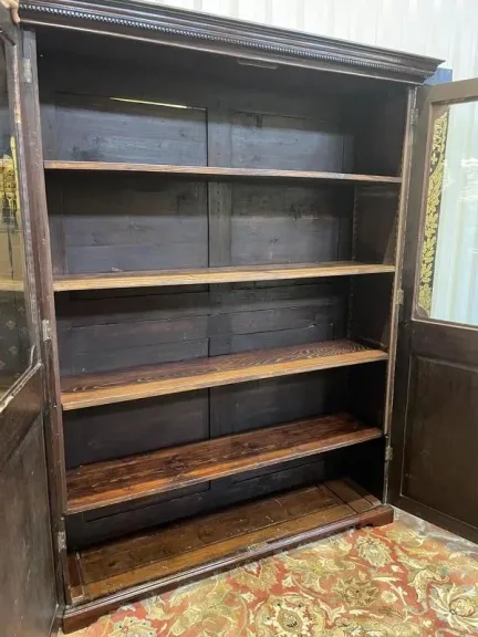 Bibliothèque - Vitrine anglaise en acajou