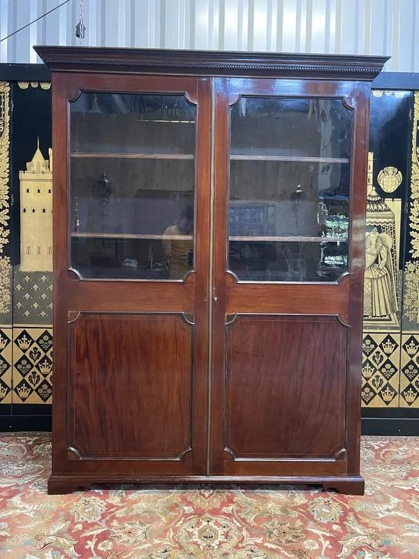 Bibliothèque - Vitrine anglaise en acajou