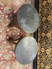 Pair of bedside tables - pedestal tables - Empire end tables