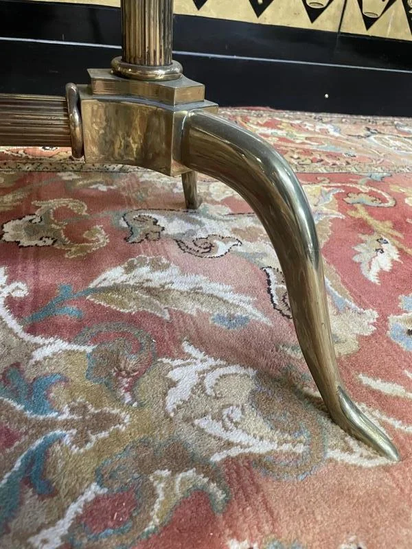 Louis XVI coffee table - neoclassical in brass and marble
