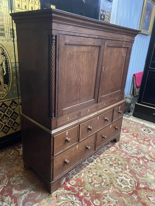 Commode - Buffet Meuble de métier anglais en chêne