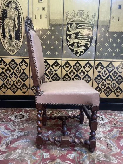 Set of 11 Louis XIII - Renaissance style chairs