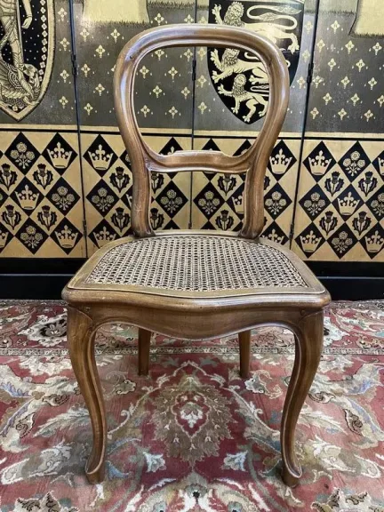 Set of 6 Louis Philippe caned chairs