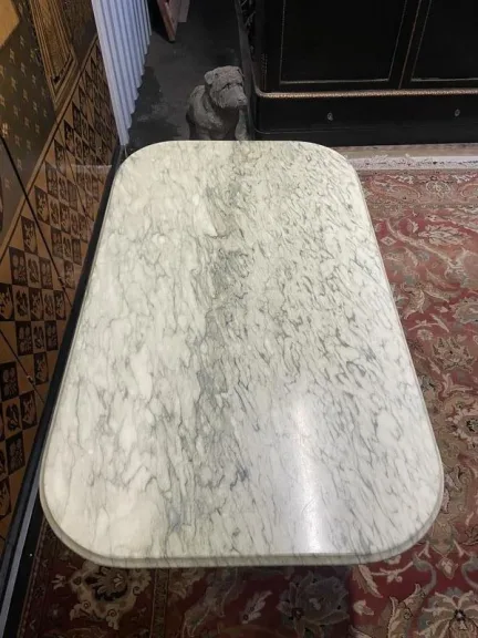 Art Nouveau marble bistro table