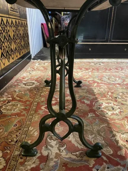Art Nouveau marble bistro table