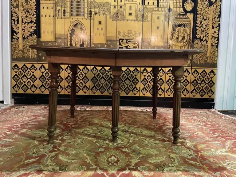 Table à manger de ferme Louis Philippe en chêne massif