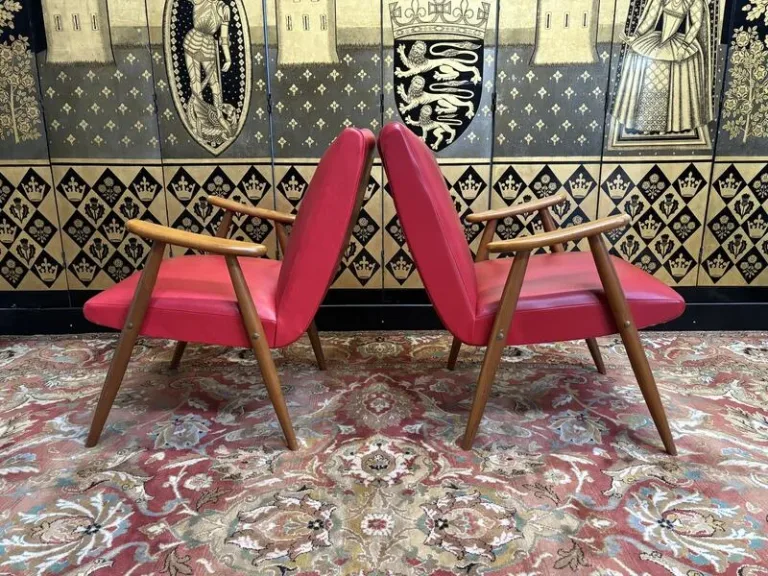 Pair of grasshopper armchairs 1950