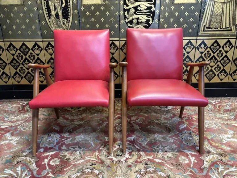 Pair of grasshopper armchairs 1950
