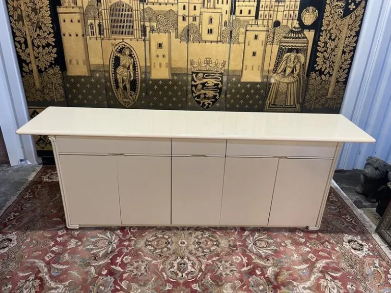 Enfilade - Buffet 1970 en laqué beige