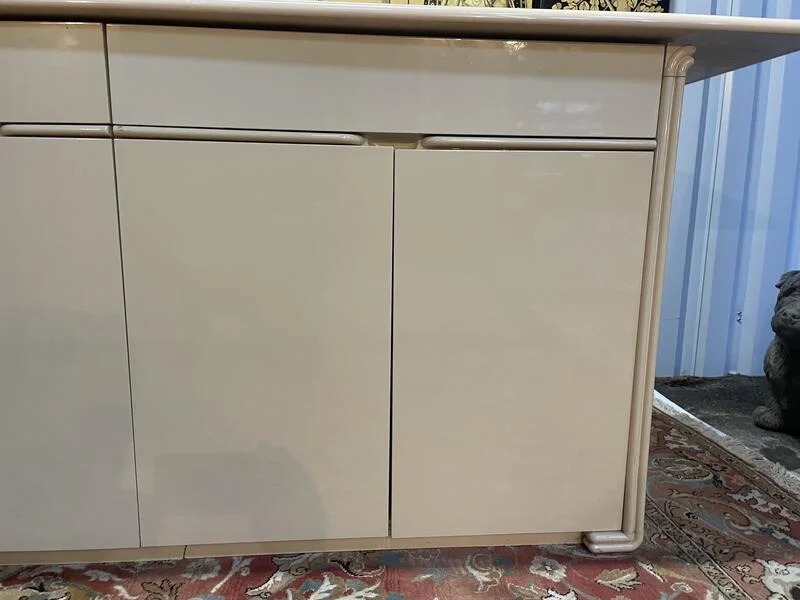 Enfilade - Buffet 1970 en laqué beige