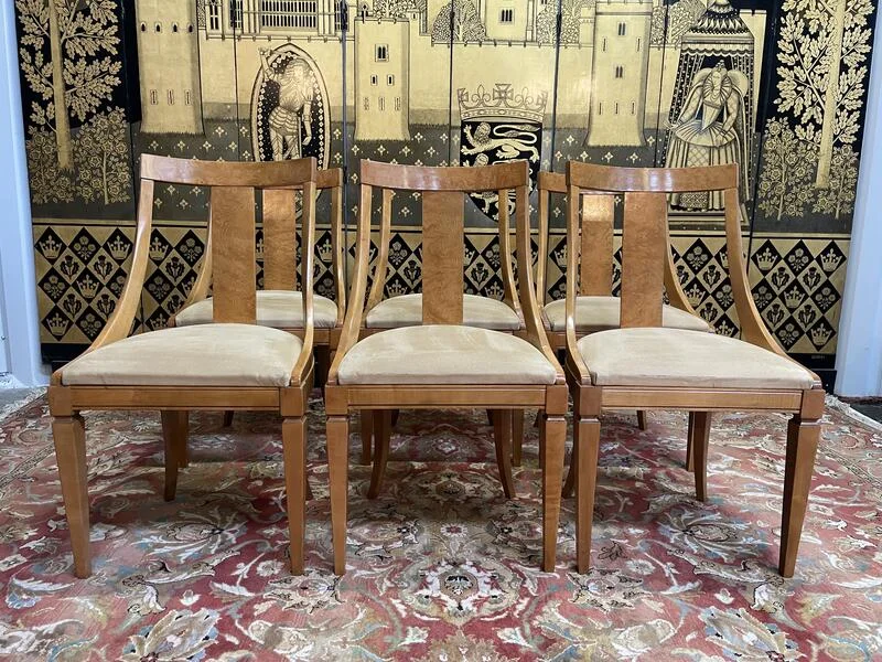 Set of 6 Empire style gondola chairs