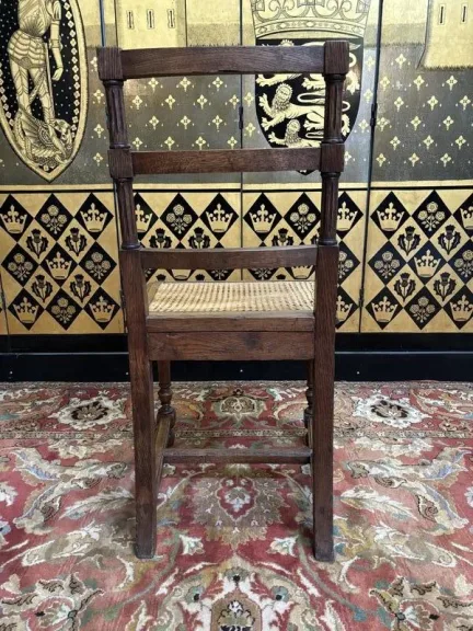 4 Louis XIII style caned chairs