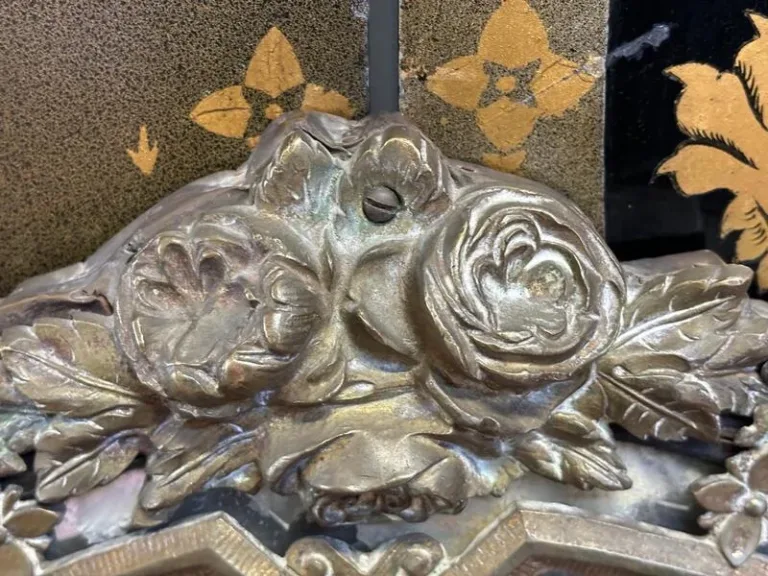 Embossed brass mirror from the Napoleon III period