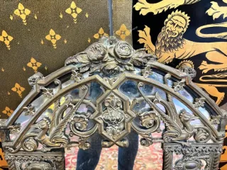 Embossed brass mirror from the Napoleon III period