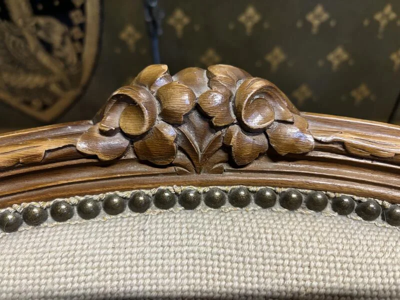 Pair of Louis XV armchairs in tapestry