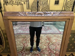 Art Deco period walnut mirror
