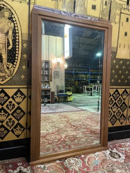 Art Deco period walnut mirror