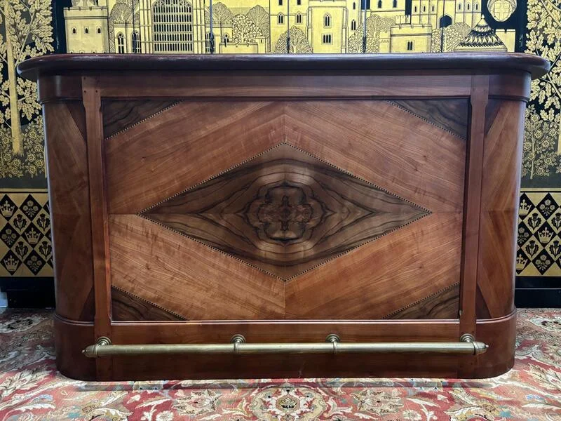 Walnut bar counter