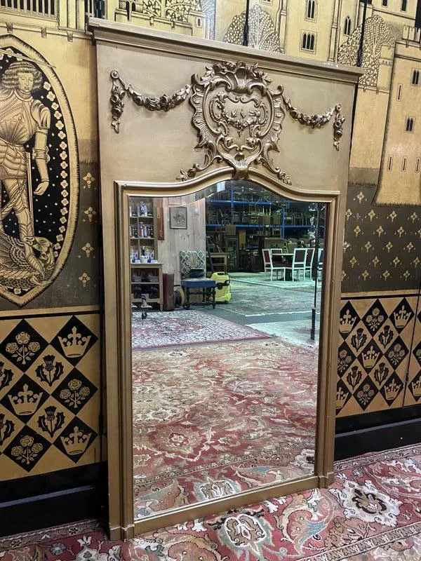 Miroir Trumeau en bois doré Napoléon III