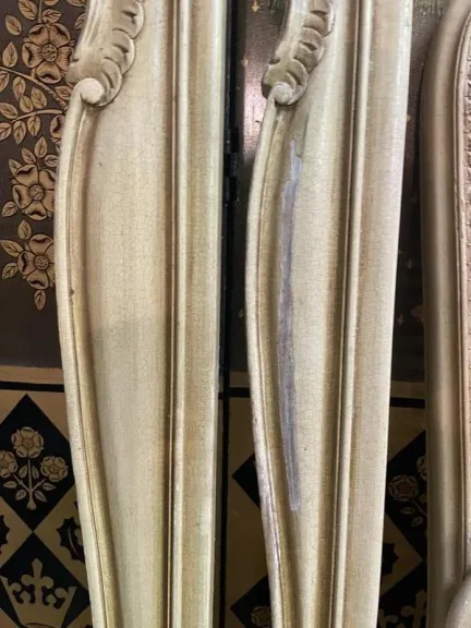 Paire de lit Louis XV en cannage