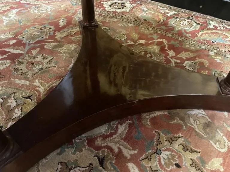 Empire period pedestal table in mahogany and marble