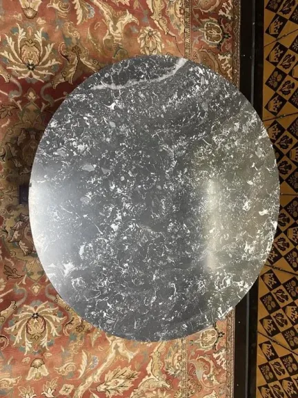 Empire period pedestal table in mahogany and marble