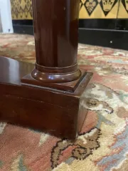 Empire period pedestal table in mahogany and marble
