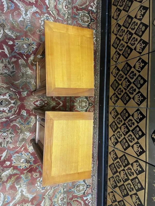 Pair of Empire style bedside tables